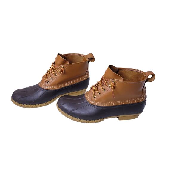 L.L.Bean The Original Bean Boot Men's 11M Leather Rubber Duck Boots Brown 102616 - Picture 1 of 15